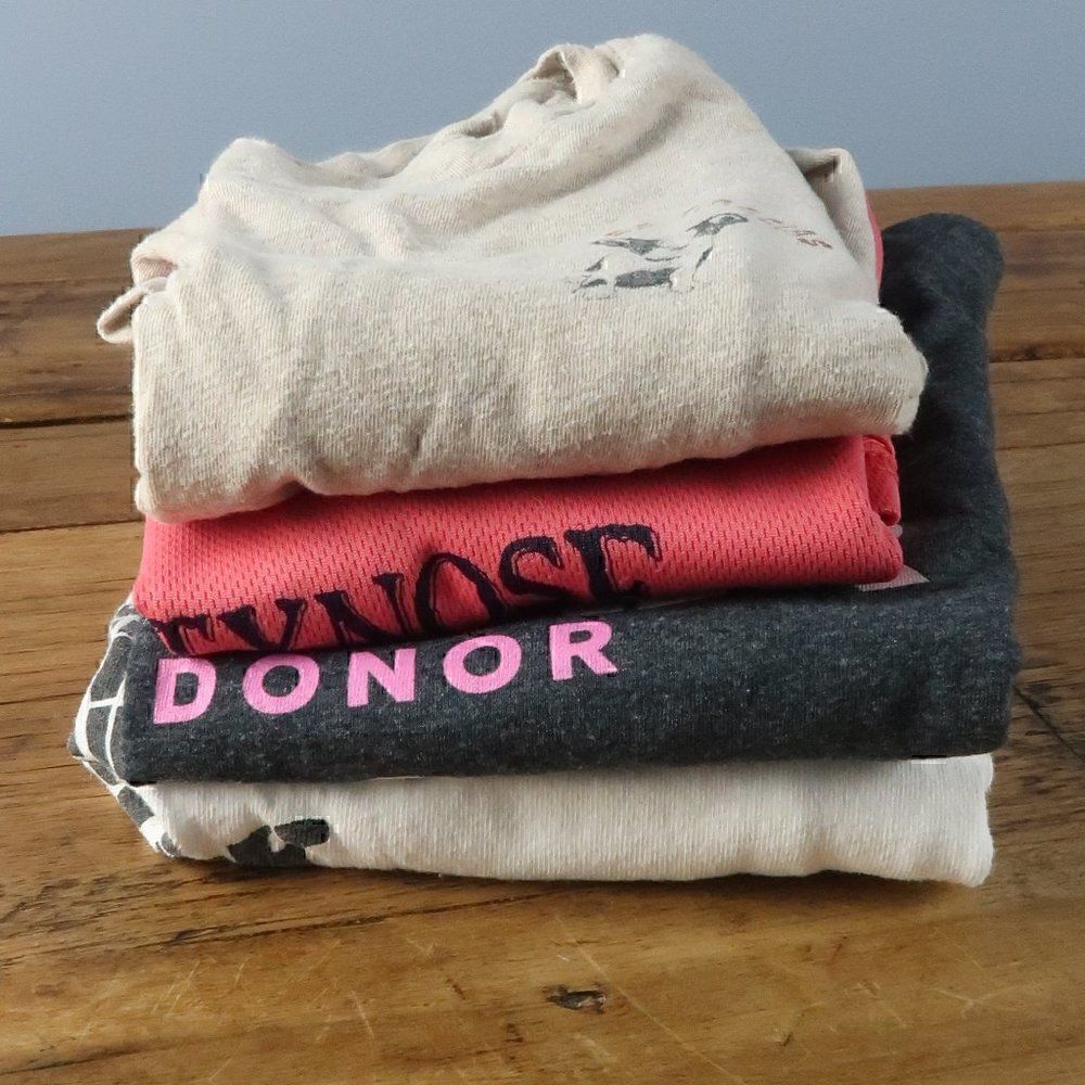 T SHIRT BUNDLE ONEBLOOD SMUTTYNOSE POOCHES GRACIAS COTTON TOPS SIZE MEDIUM